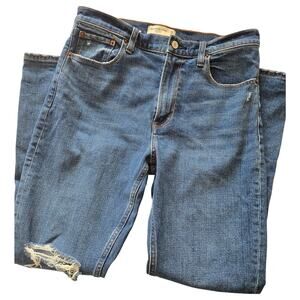 Abercrombie and Fitch Women's High Rise Skinny Distressed Blue Jeans Size 28/6